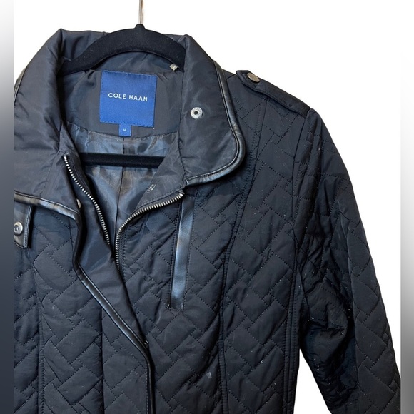 Cole Haan Quilted Black Jacket Size Medium - Picture 3 of 5